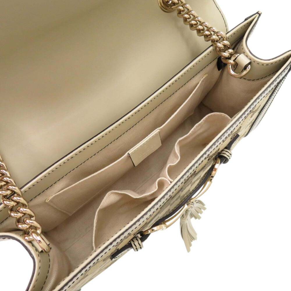 GUCCI Authentic Cream Leather Horsebit Shoulder Bag - Picture 5 of 8